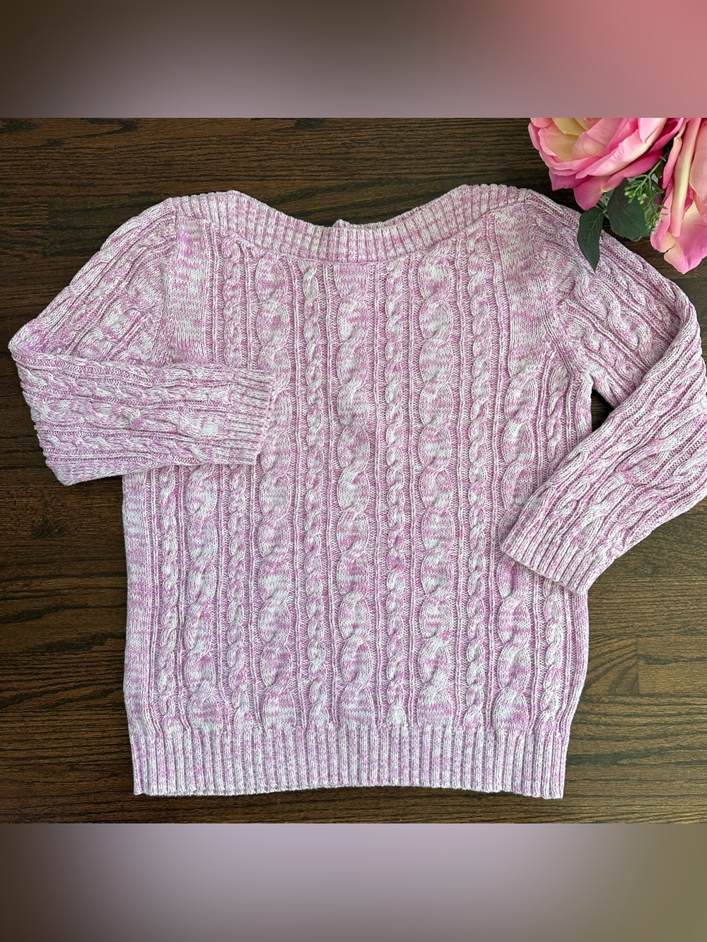 Lands End cotton drifter sweater, S/6-8